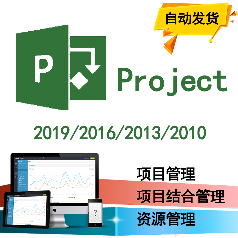 Project 2019 2016 2013 2010专业版绘制图表项目管理激活密钥可远程安装